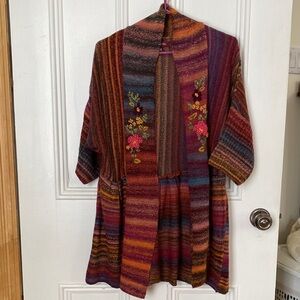 April Cornell Multicolor Striped Cardigan